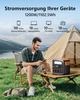 Tragbare Powerstation,1102.5Wh LiFePO4 Akku,0-100% Aufgeladen in 90 Min,AC 230V Ausgang X 3 1200W (2400W Spitze),PD100W Solargenerator Für Camping, Draußen, Reisen, Notfälle