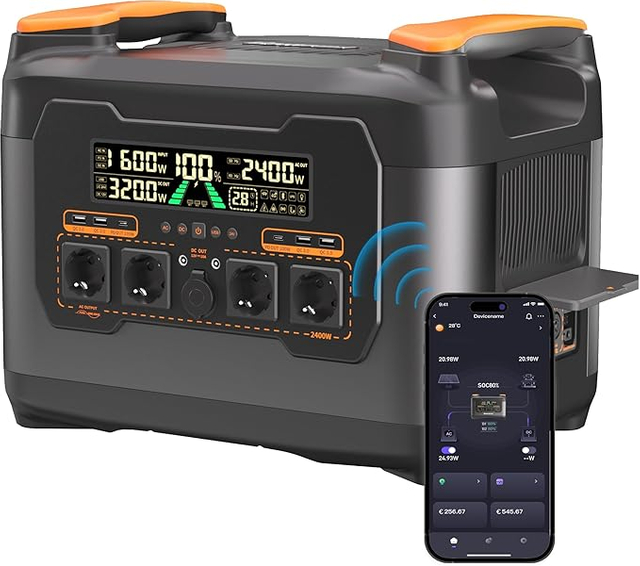 Tragbares All-in-one-2400-W-Kraftwerk mit integrierter Mikro-Inverter-Stromversorgungslösung, Balkon-Solarenergiespeichersystem