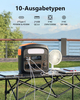 Tragbare Powerstation,1102.5Wh LiFePO4 Akku,0-100% Aufgeladen in 90 Min,AC 230V Ausgang X 3 1200W (2400W Spitze),PD100W Solargenerator Für Camping, Draußen, Reisen, Notfälle