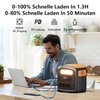 Tragbare Powerstation,1102.5Wh LiFePO4 Akku,0-100% Aufgeladen in 90 Min,AC 230V Ausgang X 3 1200W (2400W Spitze),PD100W Solargenerator Für Camping, Draußen, Reisen, Notfälle