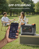 Tragbare Powerstation Mit 400W Solarpanel, 2047,5Wh Balkonkraftwerk Mit Speicher S2400, Solargenerator Mit AC 2400W (4000W Spitze) Für Hause Camping