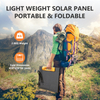 Tragbares 120-W-Solarpanel für Kraftwerke mit Ständern, IP65-wasserdicht, Verdunkelung für Wohnmobile und Wohnmobile im Freien